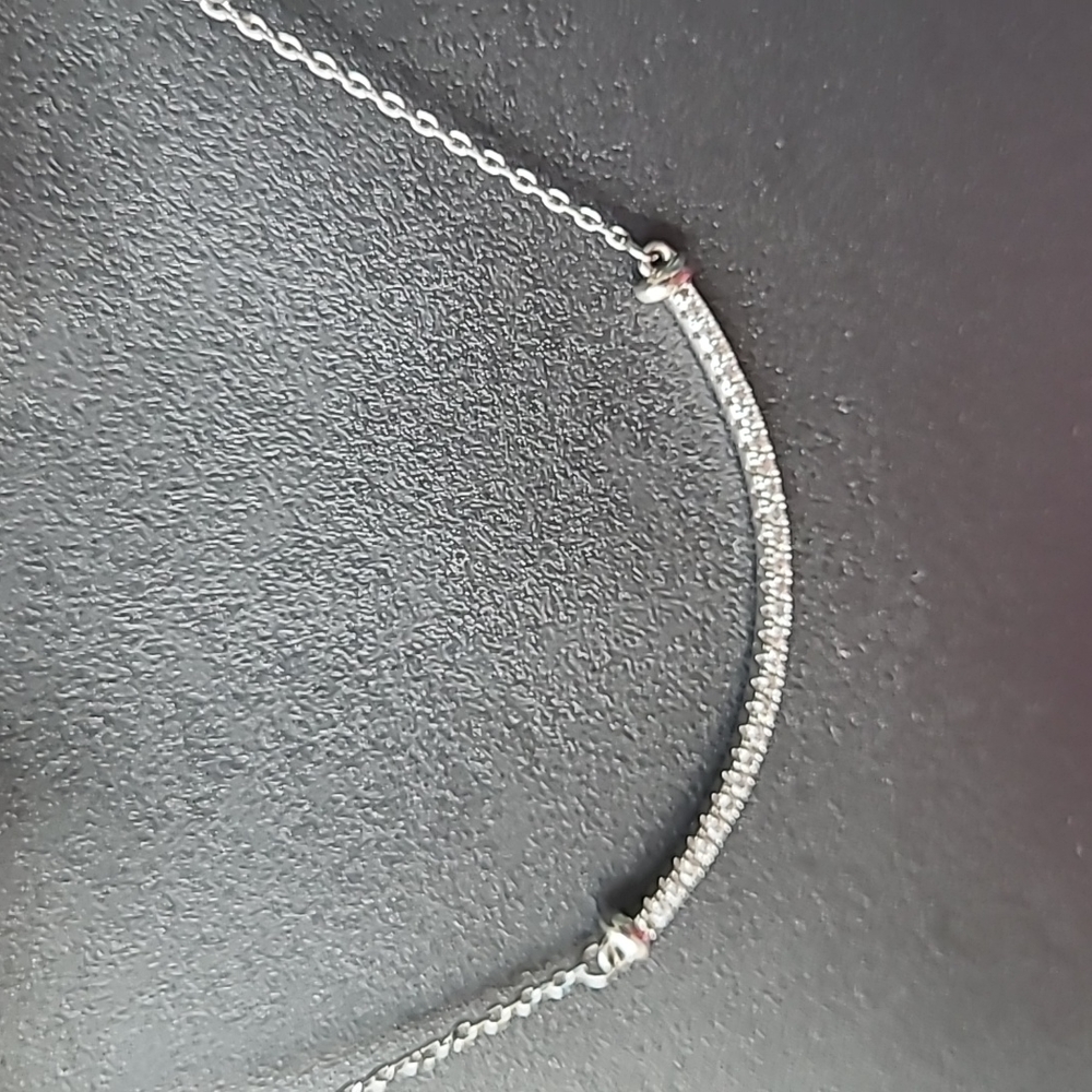 Adornia Silver Crystal Necklace | NWOT